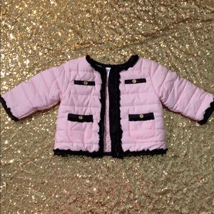 Pink and Black Coat sz 12mo